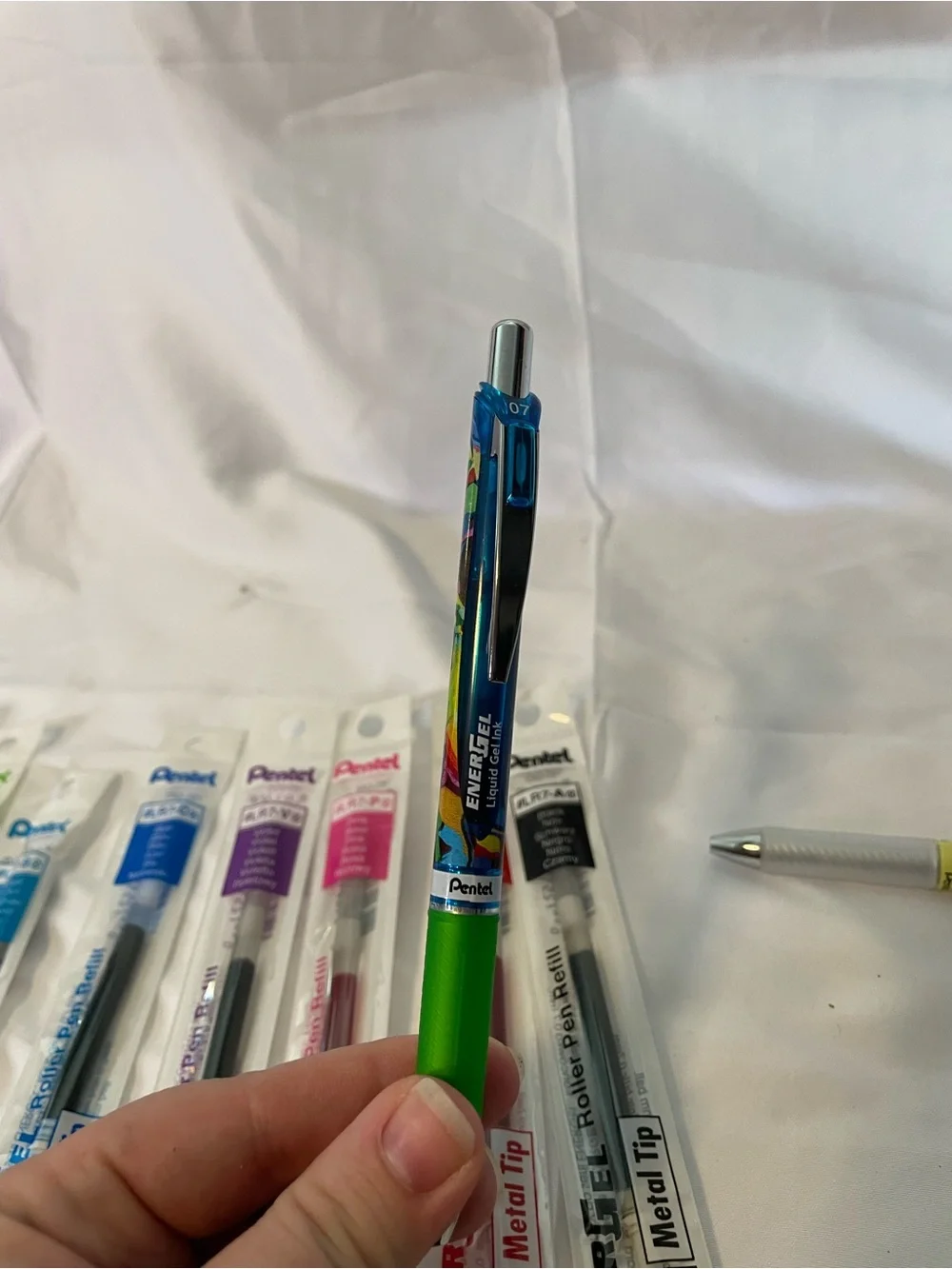 Pentel EnerGel Assorted Color Gel Pens - 0.7mm Assorted Ink (Home Office)